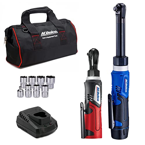 ACDelco Tools ACDelco ARW1218-K18 G12 Series 12V Li-ion Cordless 3/8” Extended Rachet Wrench & ¼” Ratchet Wrench Combo Tool Kit - Image 1