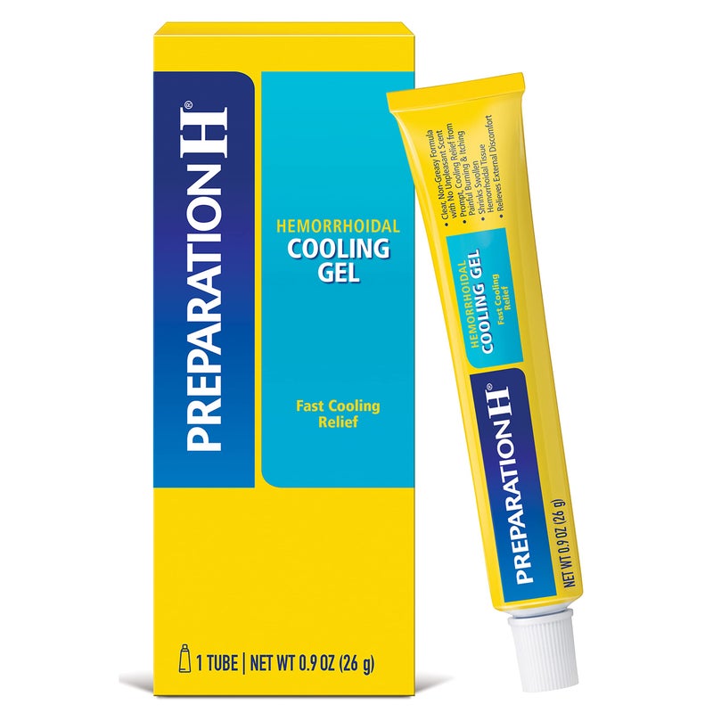Preparation H Hemorrhoid Cooling Gel with Aloe for Fast Discomfort Relief - 0.9 Oz Tube - Image 1