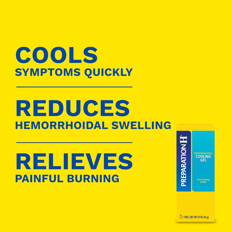 Preparation H Hemorrhoid Cooling Gel with Aloe for Fast Discomfort Relief - 0.9 Oz Tube - Image 2
