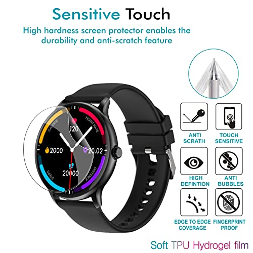Wisely Tempered Glass|Pack 3|For Fire Boltt Phoenix Pro Smartwatch Screen Guard Scratch Guard Protector Compatible For Fire Boltt Phoenix Pro 1.39"- Flexible-Hd-Bubble-Free (Phoenix Pro,Pack Of 3) - Image 2
