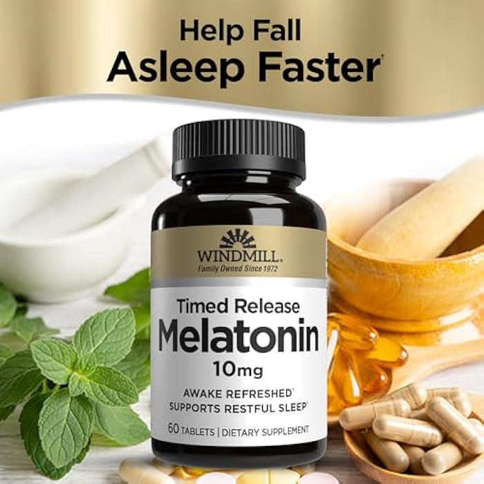 Windmill Melatonin Tabs, 10 mg, T/R Wmill 60 - Image 3
