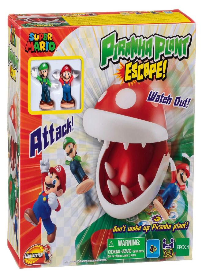Epoch Games Super Mario Piranha Plant Escape!, Tabletop Action Game for Ages 4+ with 2 Collectible Super Mario Action Figures - Image 4