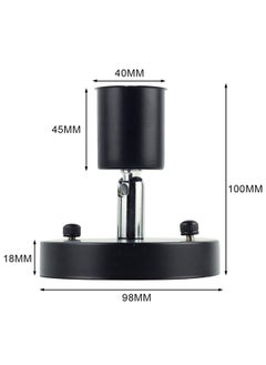 HY Ceiling Lamp Socket Adapter 220V Lamp Holder Light E27 Lamp Holder Adapter Retro Vintage Rotating Bulb Socket Socket Light Holder 180 Degree, Home Decor Cafe (Black)  - Image 2
