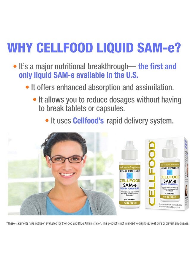 Cellfood Same Liquid Formula+ 1 Fl Oz Joint Support & Liver Health Liquid For Easier Absorption & Better Bioavailability Gluten Free Nongmo 30Day Supply  - Image 4