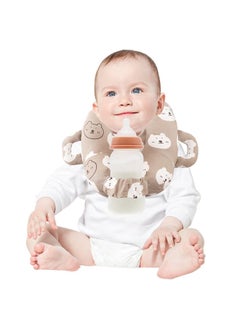 Generic Baby Bottle Holder Hands Free, Adjustable Nursing Pillow Support, Baby Nursing Pillow, Self-Feeding Bottle Holder for Newborn, Newborn Essentials,Breast Feeding Pillow with Adjustable Waist Strap and Machine Washable, Brown Bear  - Image 1