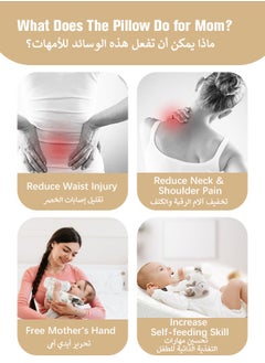 Generic Baby Bottle Holder Hands Free, Adjustable Nursing Pillow Support, Baby Nursing Pillow, Self-Feeding Bottle Holder for Newborn, Newborn Essentials,Breast Feeding Pillow with Adjustable Waist Strap and Machine Washable, Brown Bear  - Image 2