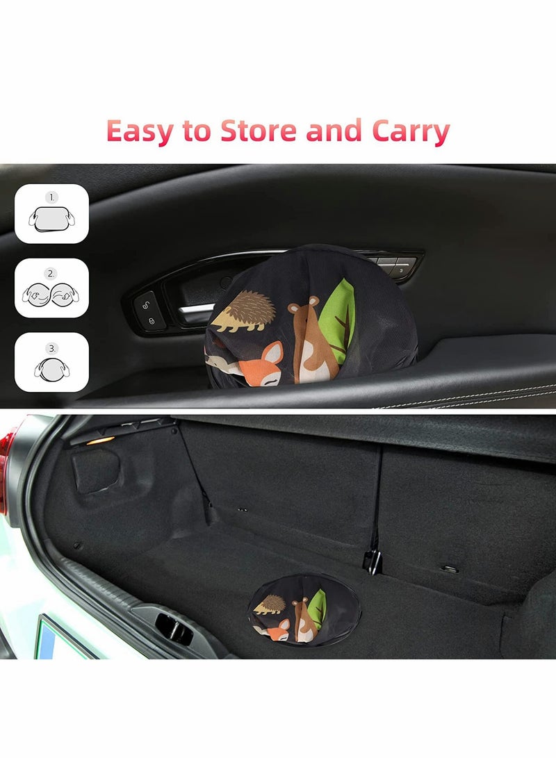 Car Sun Shade Car Window Shades for Kids Baby Pet UV Rays/Sunlight Protection Car Sunshades Shield Visor Adsorption Electrostatic for Car Side Windscreen Window 2 Pack (Animal Forest) - Image 4