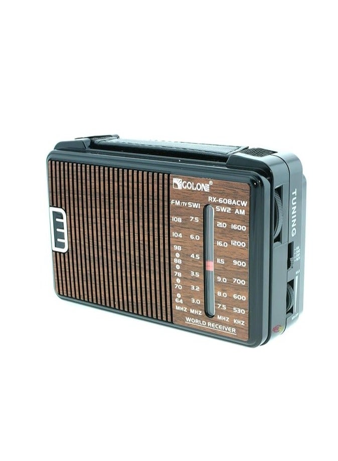 Golon Portable Audio Radio Rx-608Acw Brown - Image 2