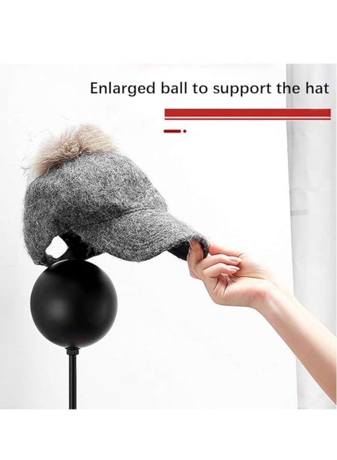 general Pearl Metal Helmet Stand Hat Display Stand Hat Wig Stand Ball Helmet Display Stand, Standing Aluminum Helmet Stand Stand Wall Hook for Jacket Hat Motorcycle Helmet - Image 3