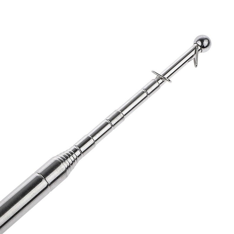 AKOAK عمود قابل للطي محمول 79" من الفولاذ المقاوم للصدأ مع علم بانر مرشد جولة مع مقبض قبضة إسفنجي غير قابل للانزلاق - أسود + أزرق - Image 3