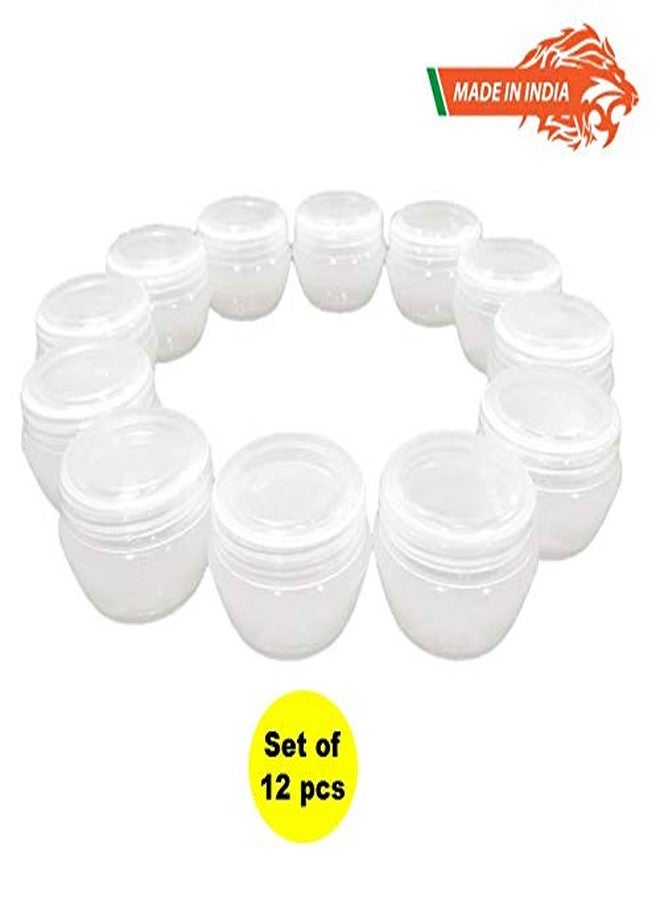 SPC 50 ml Empty Plastic Cosmetic Jar/Container for Eyeshadow, Makeup, Face Cream, Lotion, Lip Balm, Body Butter, Scrub and Other DIY Beauty Products (12pcs,Clear) - Image 3