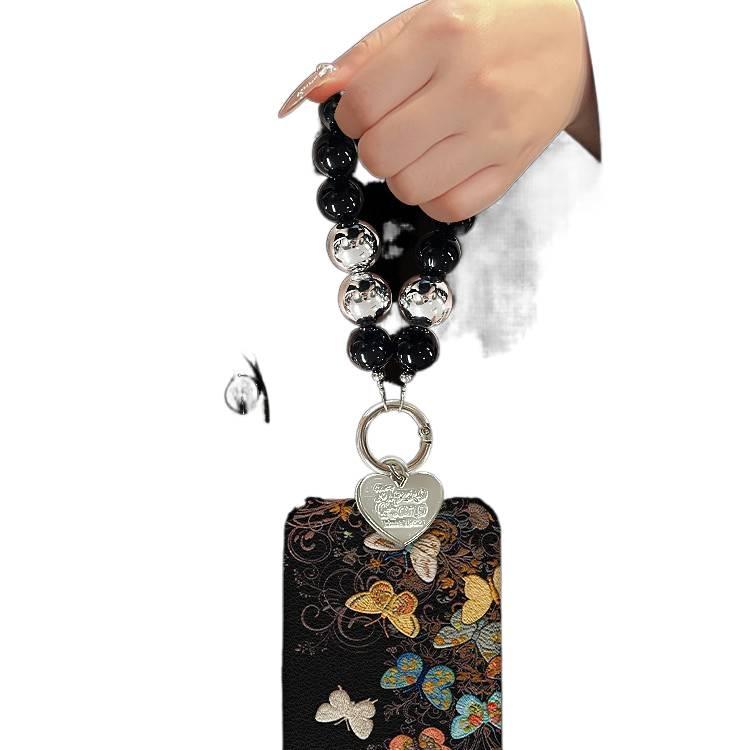 Silicone Protective Case for Xiaomi 13 with Shockproof and Drop Protection plus Shockproof plus Butterfly Pattern plus Chain Lanyard in Black - Image 5