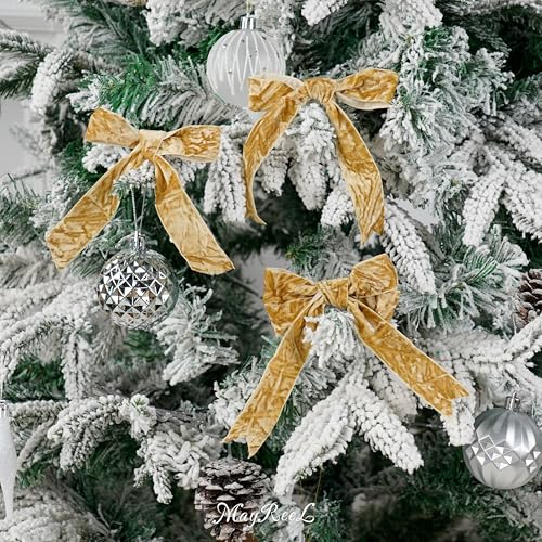 MAYREEL 1 Inch Khaki Crushed Velvet Ribbon Beige Vintage for Flower Bouquets Wedding Invitations Crafts Gift Wrapping Party Favor Boxes 10 Yards - Image 4