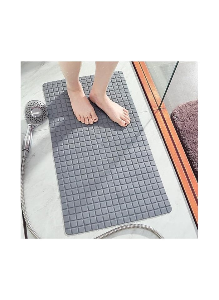 Generic - Bath lux Nazaafat53 Non-Slip Bath Mat Shower Rug PVC Anti-Bacterial Massaging With Vacuum Suction Cup, Grey - Image 1