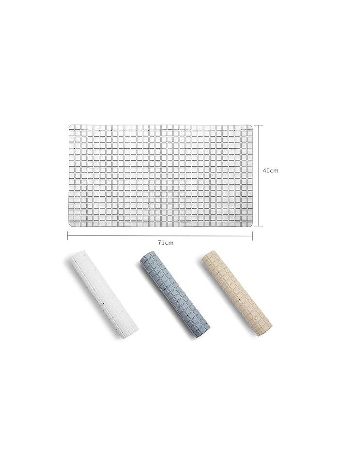 Generic - Bath lux Nazaafat53 Non-Slip Bath Mat Shower Rug PVC Anti-Bacterial Massaging With Vacuum Suction Cup, Grey - Image 1