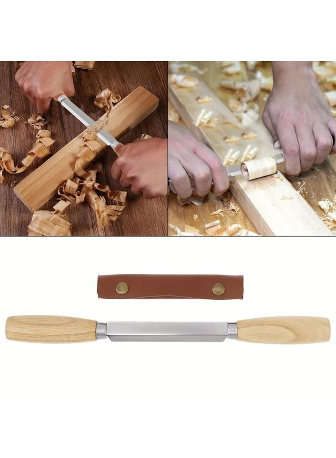 Beech Wood Hand Planer With SK5 Alloy Steel Blade For Debarking Logs And Fence Posts - Image 5