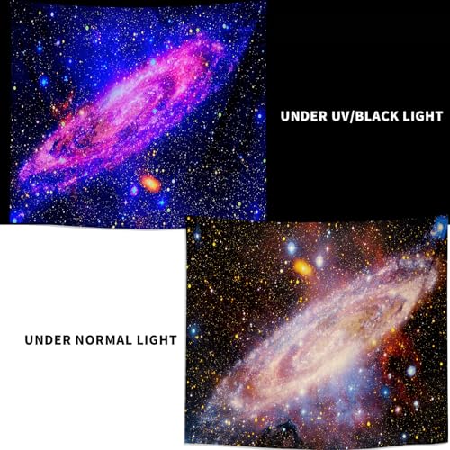 PSYHILAR Blacklight Posters for Adults and Teens, Space Galaxy Backdrop UV Reactive, Black Light Tapestry for Boys Room (59 x 51 Inches) - Image 5