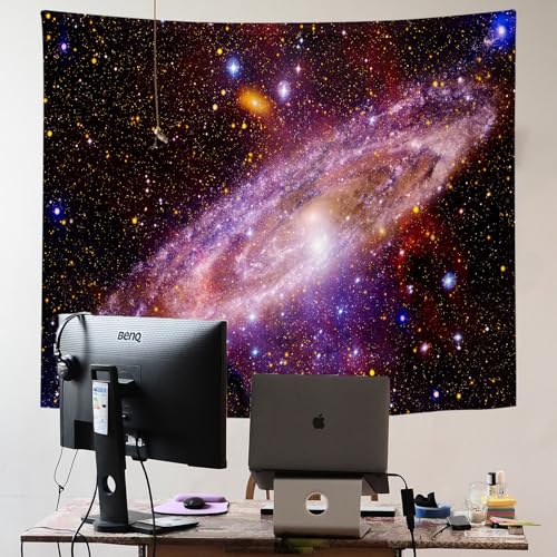 PSYHILAR Blacklight Posters for Adults and Teens, Space Galaxy Backdrop UV Reactive, Black Light Tapestry for Boys Room (59 x 51 Inches) - Image 4