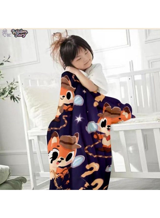 general Wisdom Fairy (latest) flannel thin blanket (heat and comfortable, suitable for sleep, games, dust and sandproof) 150cm*200cm - 84 - Image 1