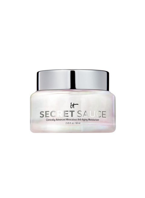 Secret Sauce Anti-Aging Face Moisturizer - Hydrating & Plumping Moisturizer Face Cream For Fine Lines, Wrinkles & Dark Spots - Vegan - Day Or Night Facial Moisturizer - 2 Fl. Oz