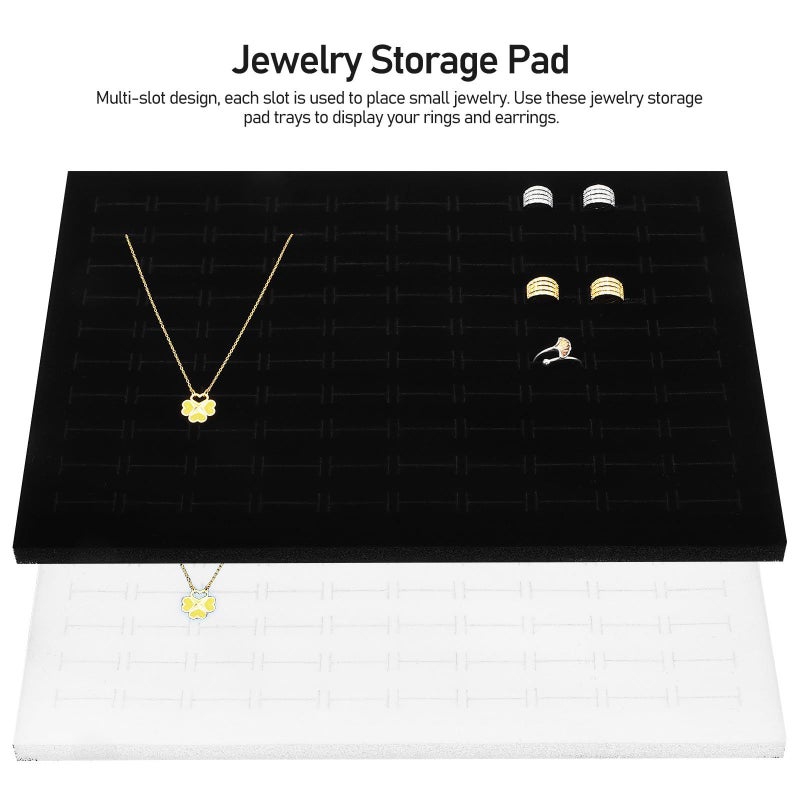 SUPVOX 10 Pcs Ring Display Pads Black White Cushion Insert Mats for Jewelry Showcase - Image 4