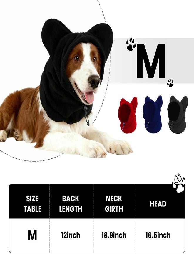 ETOFIXEE Dog Snood Winter Hood with Ear Protection, Fleece Neck Warmer for Dogs, (Red, Medium) - Image 5
