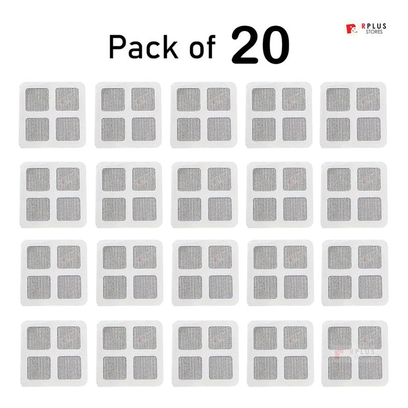 RPLUS STORES Disposable Mesh Stickers for Bathroom Pack of 20 Waterproof Sink Strainer Shower Drain Hair Catcher Essentials for Kitchen Bathroom Laundry Floor Filter Mesh Bathtub Hair Catcher size 4 X 4  - Image 4