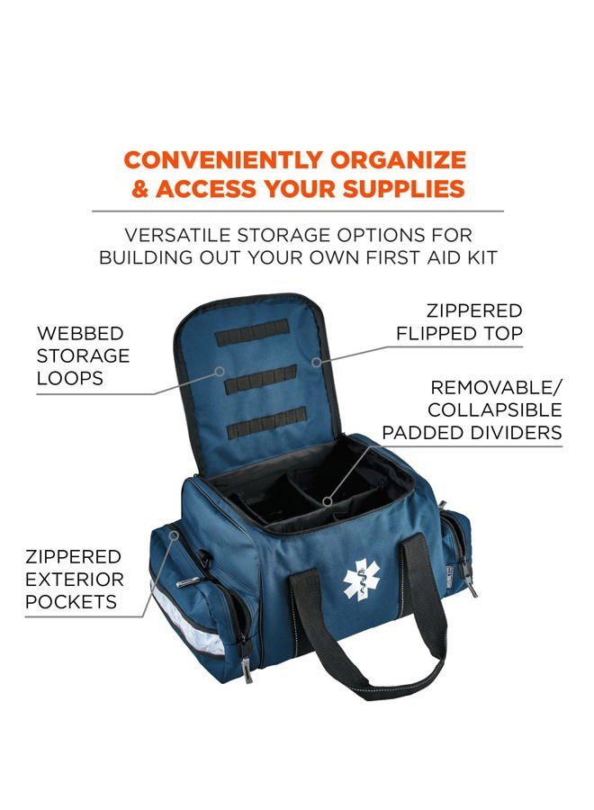 Ergodyne Arsenal 5215 Large First Responder Trauma EMT First Aid Duffel Bag w/Shoulder Strap, Blue - Image 3