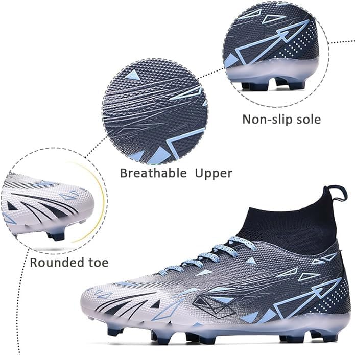 DISRATEBLU Kids Soccer Shoes Boys Football Cleats Professional Athletic Outdoor Trainning Football Shoes Youth Girl Turf Soccer Cleats - Image 2
