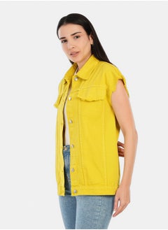 Carina Raw Hem Denim Vest  - Image 2
