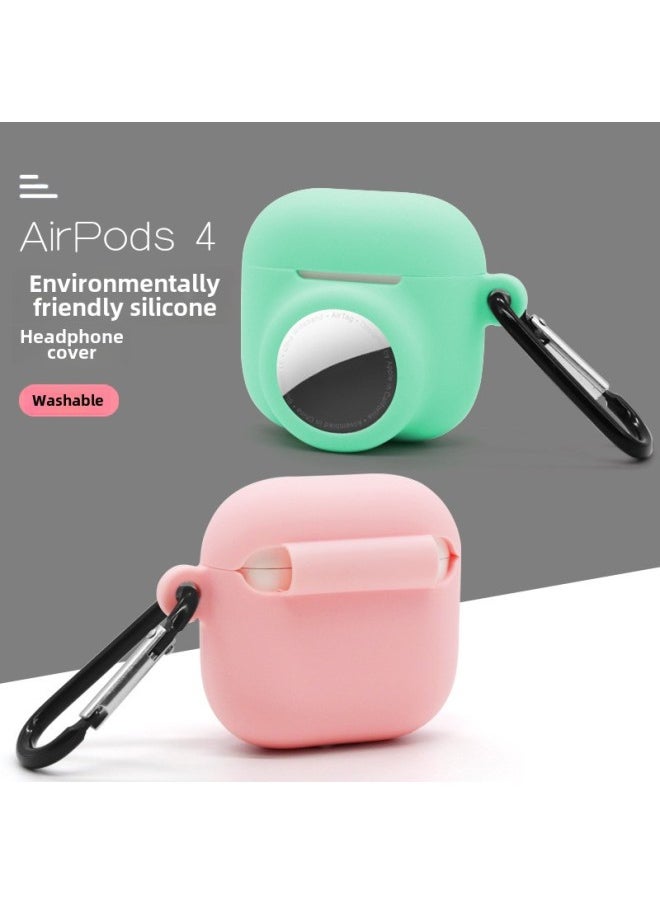 Generic - 2024 Apple Airpods4 Headset Protective Cover Airpods4/Airtag 2-in -1 Silicone Protection-Color:Luminous Blue-Applicable Models:Airpods4/airtag Two-in-one Protective Case - Image 1