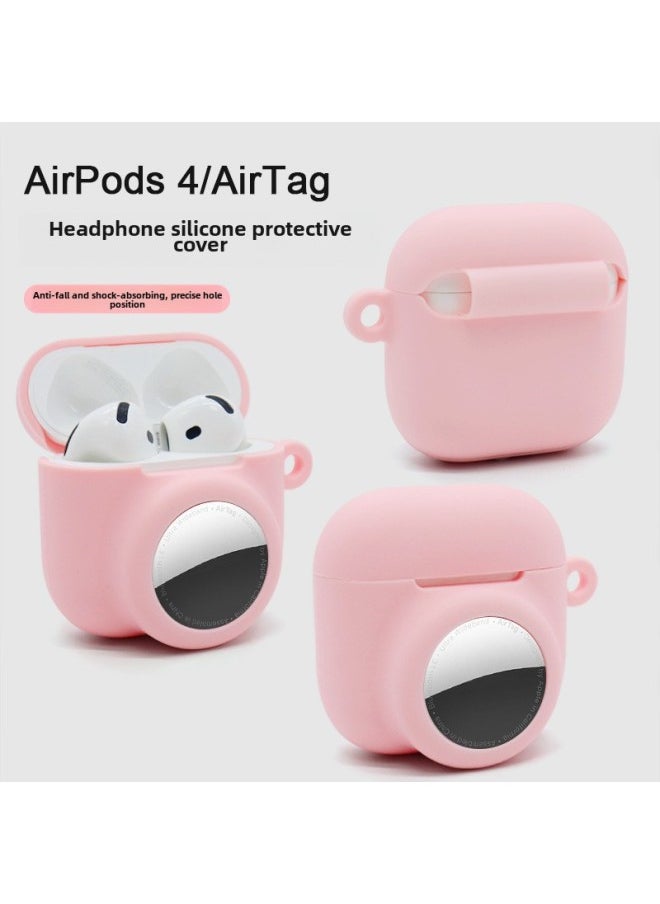 Generic - 2024 Apple Airpods4 Headset Protective Cover Airpods4/Airtag 2-in -1 Silicone Protection-Color:Luminous Blue-Applicable Models:Airpods4/airtag Two-in-one Protective Case - Image 1