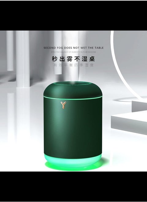 1000ml Ultrasonic Aroma Essential Oil Diffuser - Portable Mini USB Aromatherapy Diffusers Cool Mist Vaporizer Humidifier with Colorful Night Light,Two Spray Modes (Green)
