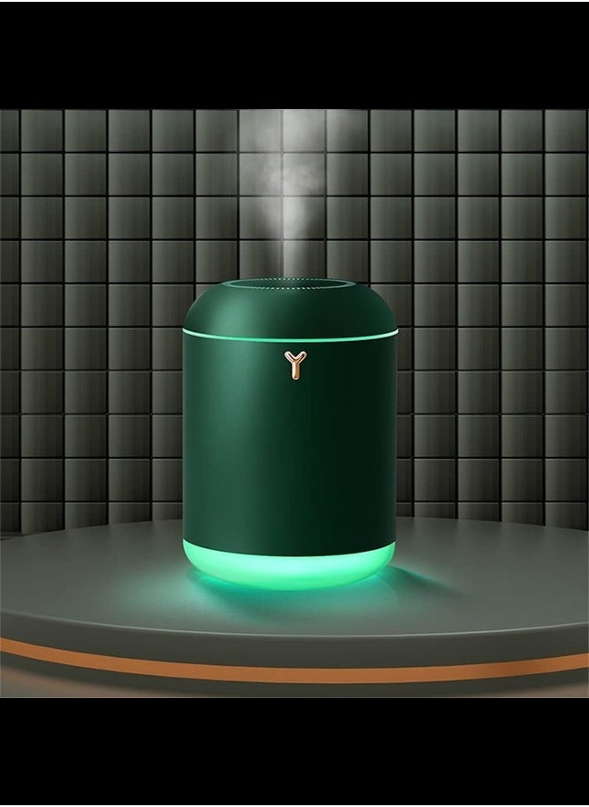1000ml Ultrasonic Aroma Essential Oil Diffuser - Portable Mini USB Aromatherapy Diffusers Cool Mist Vaporizer Humidifier with Colorful Night Light,Two Spray Modes (Green)
