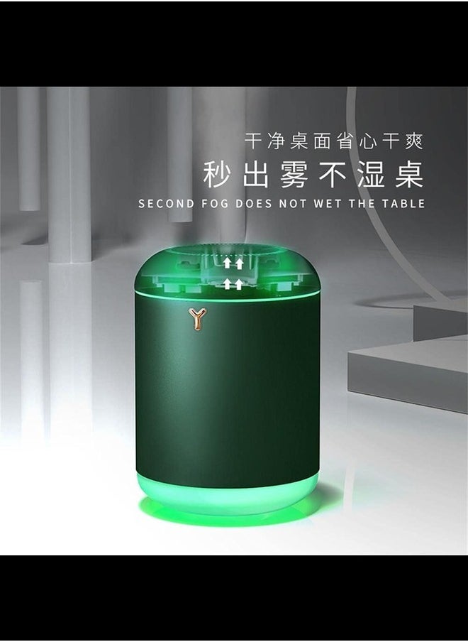 1000ml Ultrasonic Aroma Essential Oil Diffuser - Portable Mini USB Aromatherapy Diffusers Cool Mist Vaporizer Humidifier with Colorful Night Light,Two Spray Modes (Green)