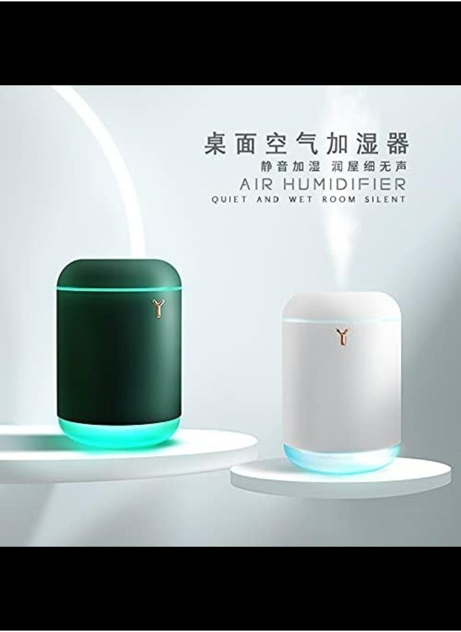 1000ml Ultrasonic Aroma Essential Oil Diffuser - Portable Mini USB Aromatherapy Diffusers Cool Mist Vaporizer Humidifier with Colorful Night Light,Two Spray Modes (Green)