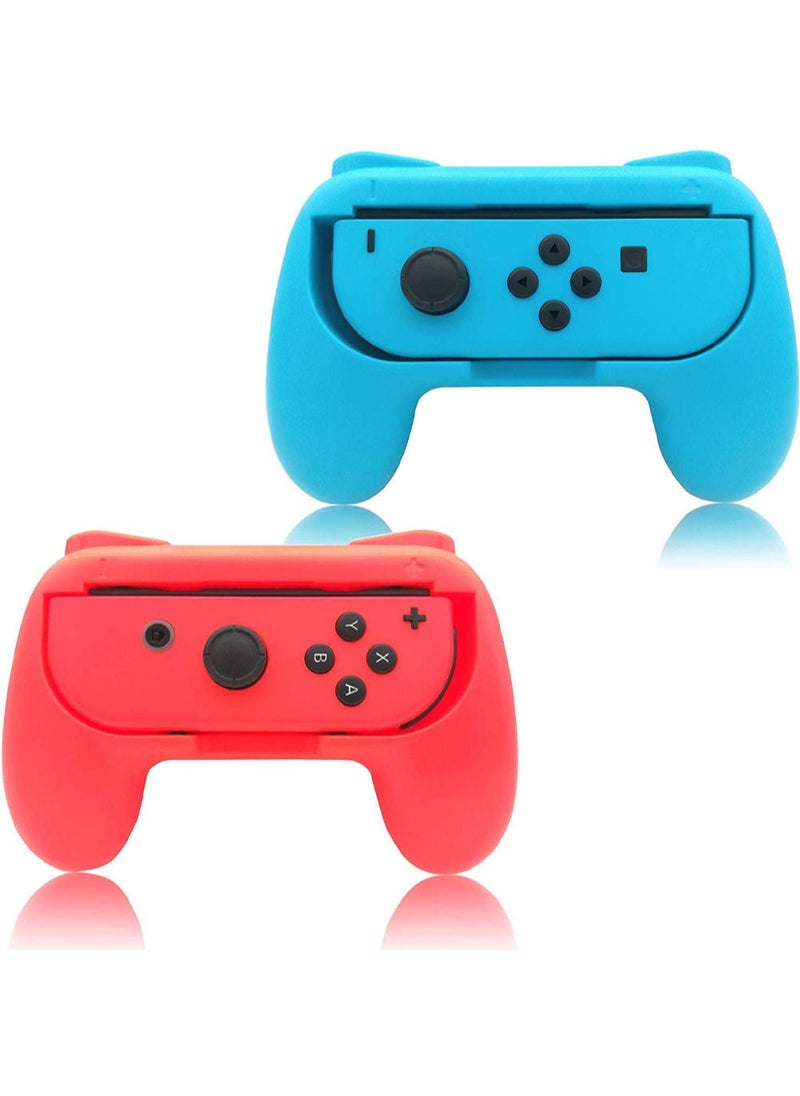 MissTiara - 2 Piece Blue and Red Grip Kit for Nintendo Switch Joy Con Controller Grip - Image 1
