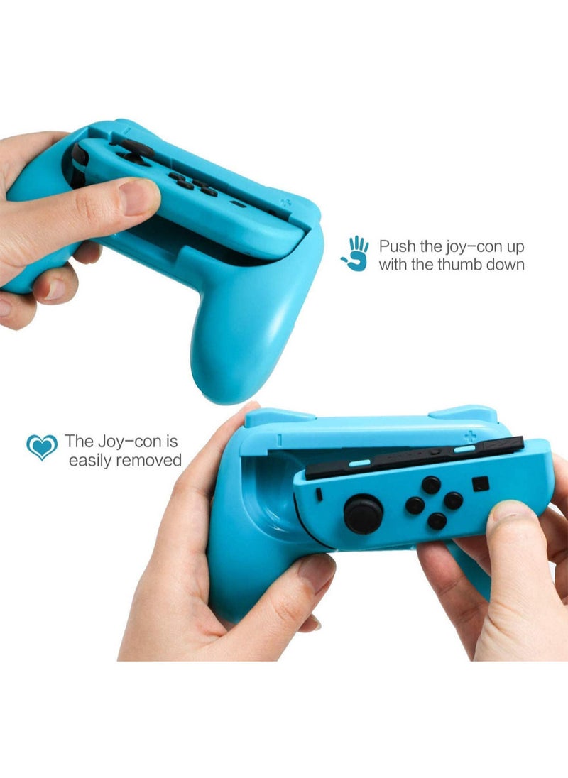 MissTiara - 2 Piece Blue and Red Grip Kit for Nintendo Switch Joy Con Controller Grip - Image 1