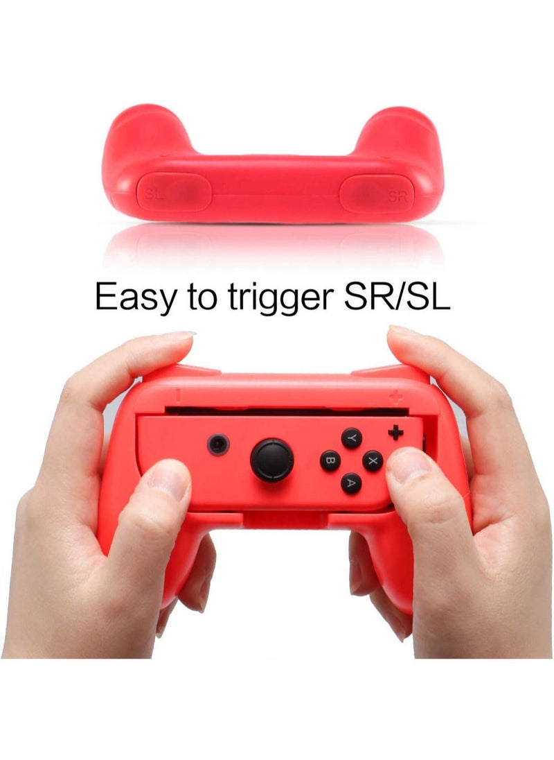 MissTiara - 2 Piece Blue and Red Grip Kit for Nintendo Switch Joy Con Controller Grip - Image 1