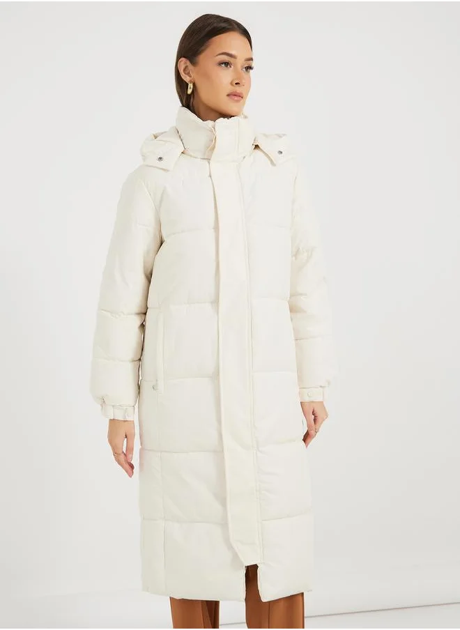 Styli Midi Length Oversized Padded Coat