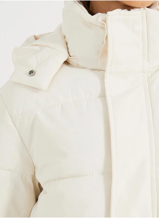 Styli Midi Length Oversized Padded Coat