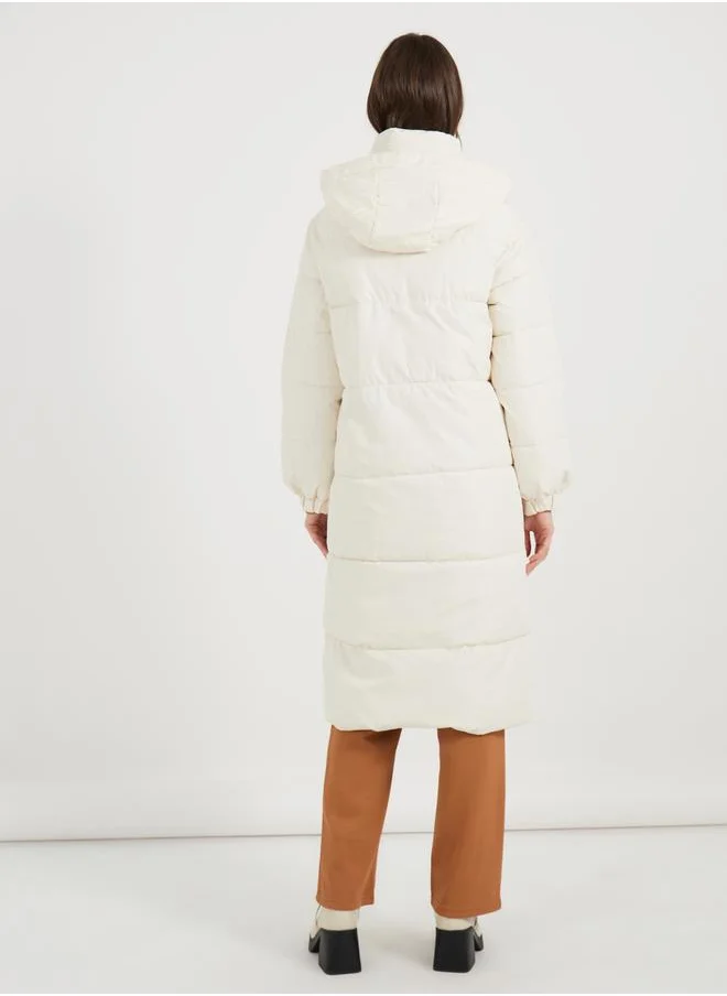 Styli Midi Length Oversized Padded Coat