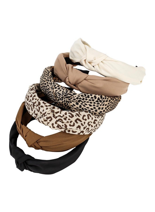 أكو-يونيت عصابات رأس ACO-UINT للنساء، عصابات رأس معقودة، عبوة من 6 عصابات رأس كبيرة لشعر النساء، عصابات رأس عريضة، عصابات رأس سميكة، عصابات رأس أنيقة للنساء، إكسسوارات شعر للنساء - Image 1