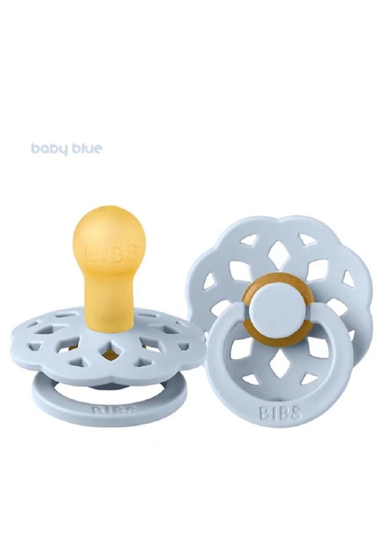 Baby - BIBS Natural Rubber Baby Pacifier Pack Of 1 Baby Blue - Image 1