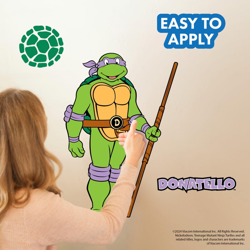 WALL PALZ TMNT Teenage Mutant Ninja Turtles Donatello Wall Decal - 21"" Donnie Purple Vinyl Wall Sticker Bedroom Decorations - Peel and Stick Room Decor - Image 2