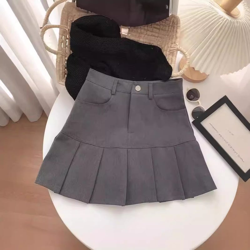 Autumn Pleated Skirt For Women Spring And Autum Autum Design Jk Short Skirt Petite A-Line Skirt Spring And Autum - Image 4