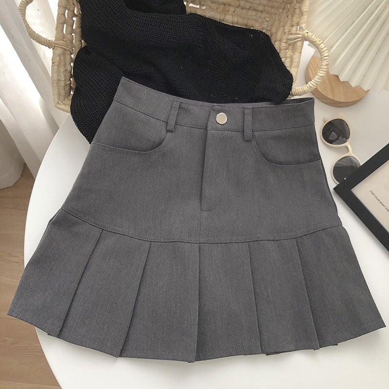 Autumn Pleated Skirt For Women Spring And Autum Autum Design Jk Short Skirt Petite A-Line Skirt Spring And Autum - Image 1