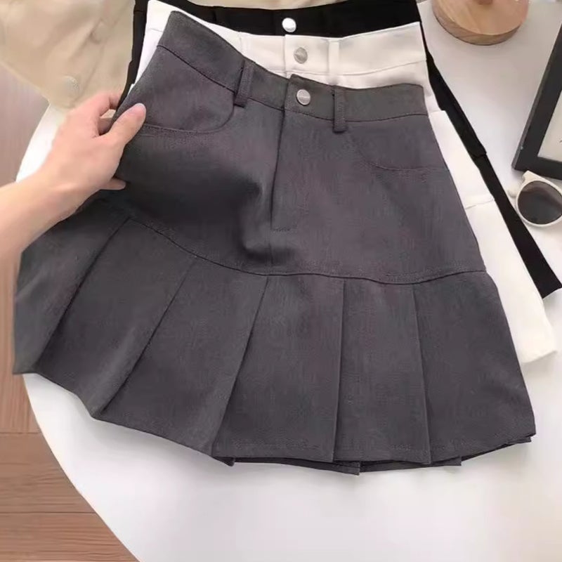 Autumn Pleated Skirt For Women Spring And Autum Autum Design Jk Short Skirt Petite A-Line Skirt Spring And Autum - Image 2