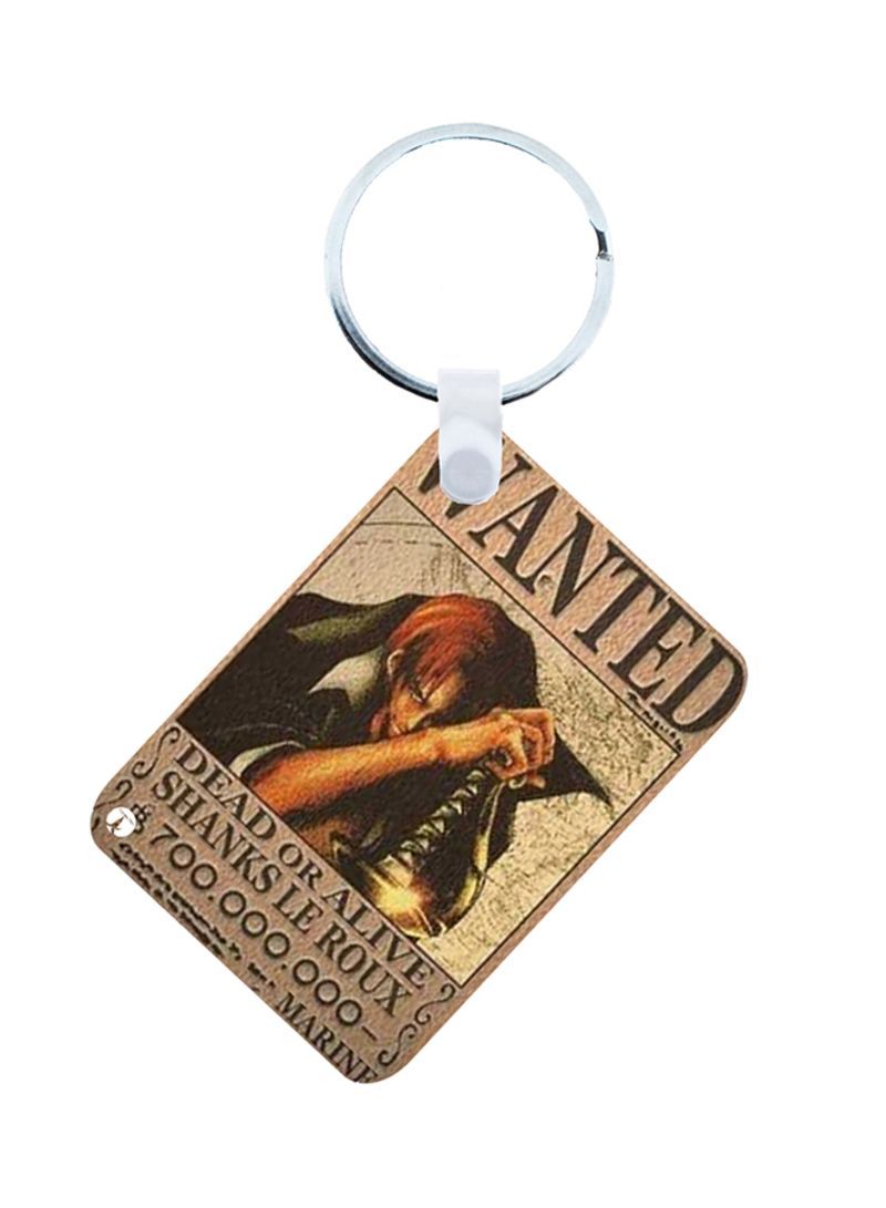 The 2-In-1 One Piece Printed Keychain And Necklace Beige/Brown/Black