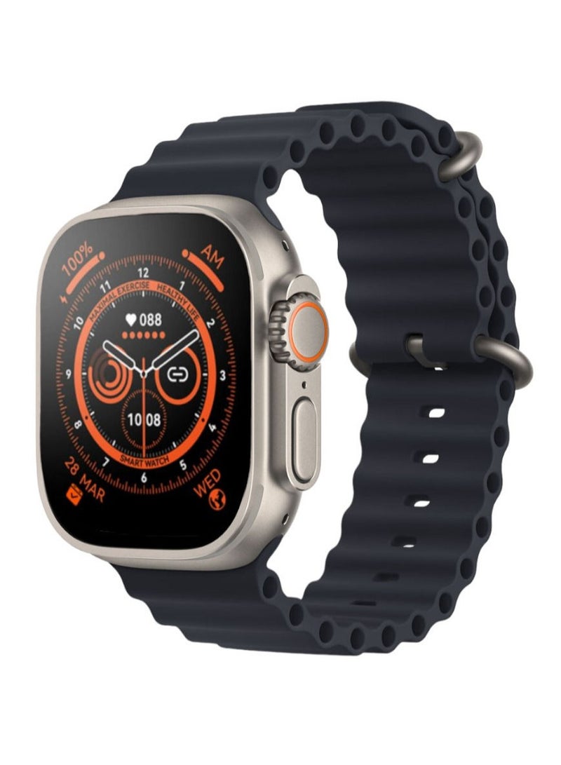 M8 PRO Ultra New Ultra 8 Pro Smartwatch Series 8 | S8 46mm | Compass | NFC | IP68 Waterproof | Smart Sensor | Smart Watch with Ocean Strap - Image 1